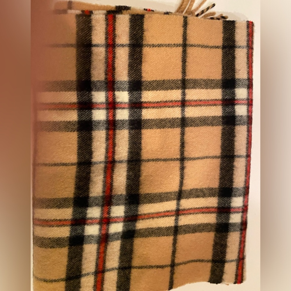 James Pringle Weavers Camel Thomson tartan plaid novachec rectangle fringe scarf - Picture 5 of 5